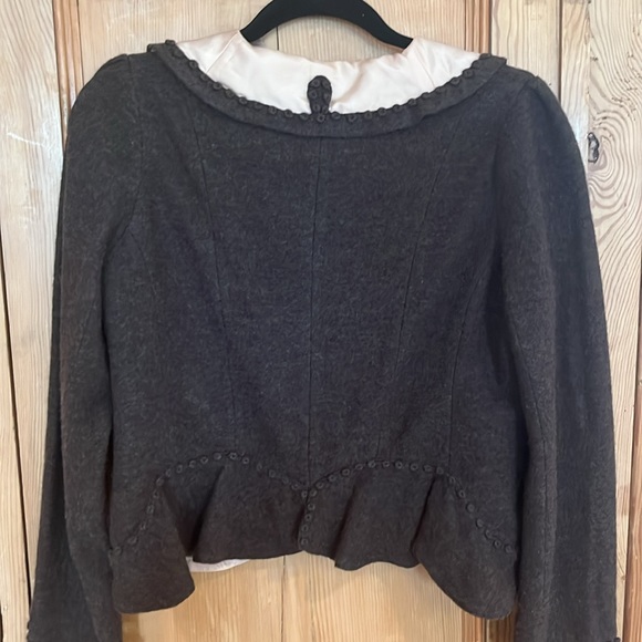 Anthropologie wool jacket with silk lining size medium - Picture 4 of 6